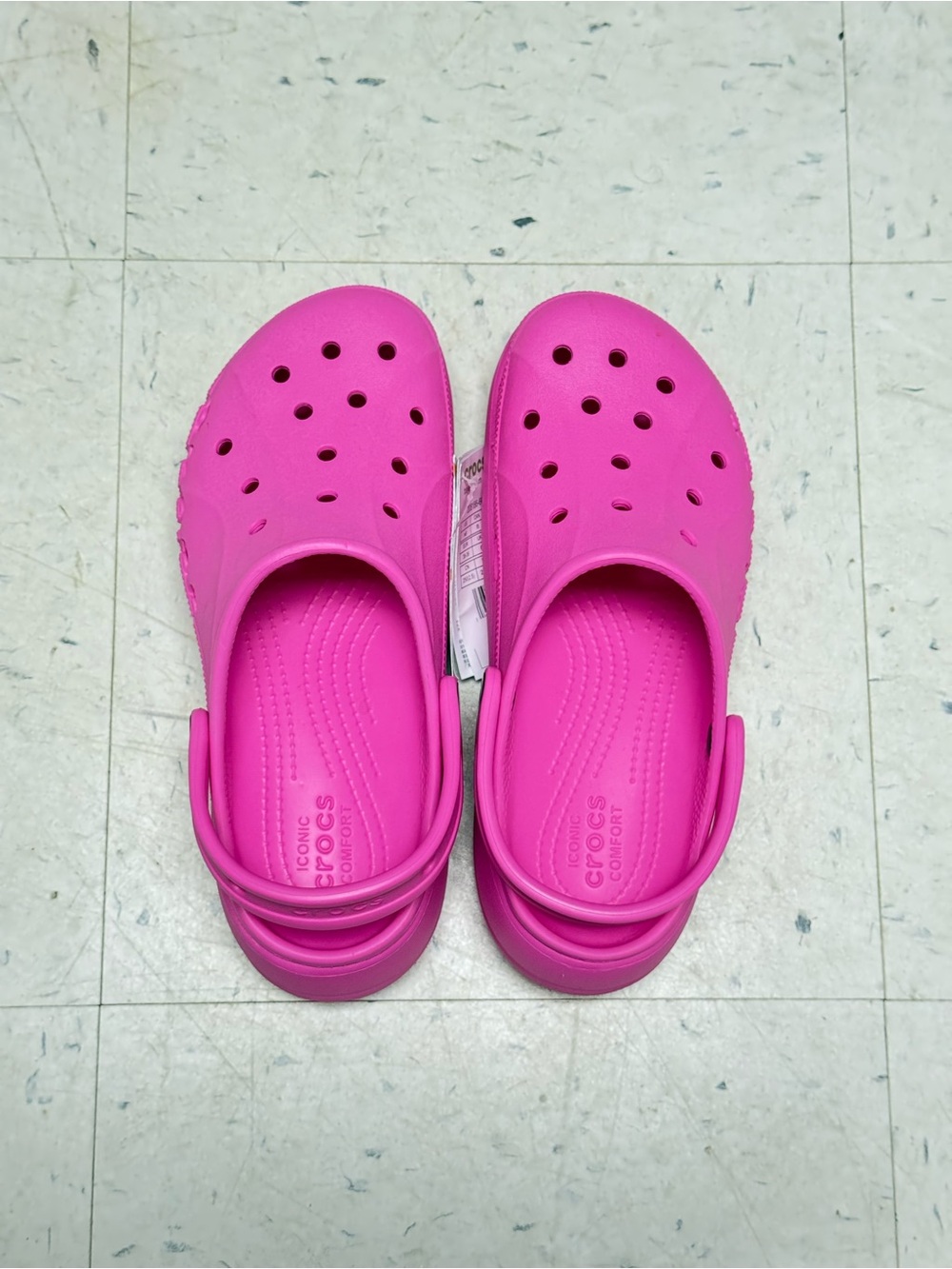 CROCS Baya Platt Clog in Hot Pink